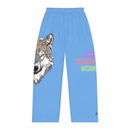 Pambabaeng Pajama Pants: Wolves Lite Blue 