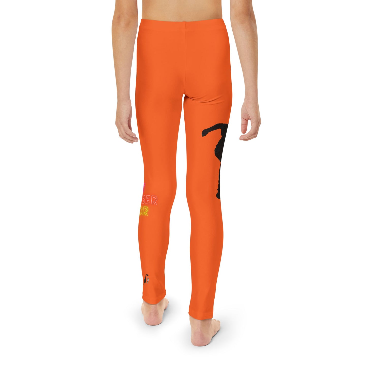 Youth Full-Length Leggings: Skateboarding Orange