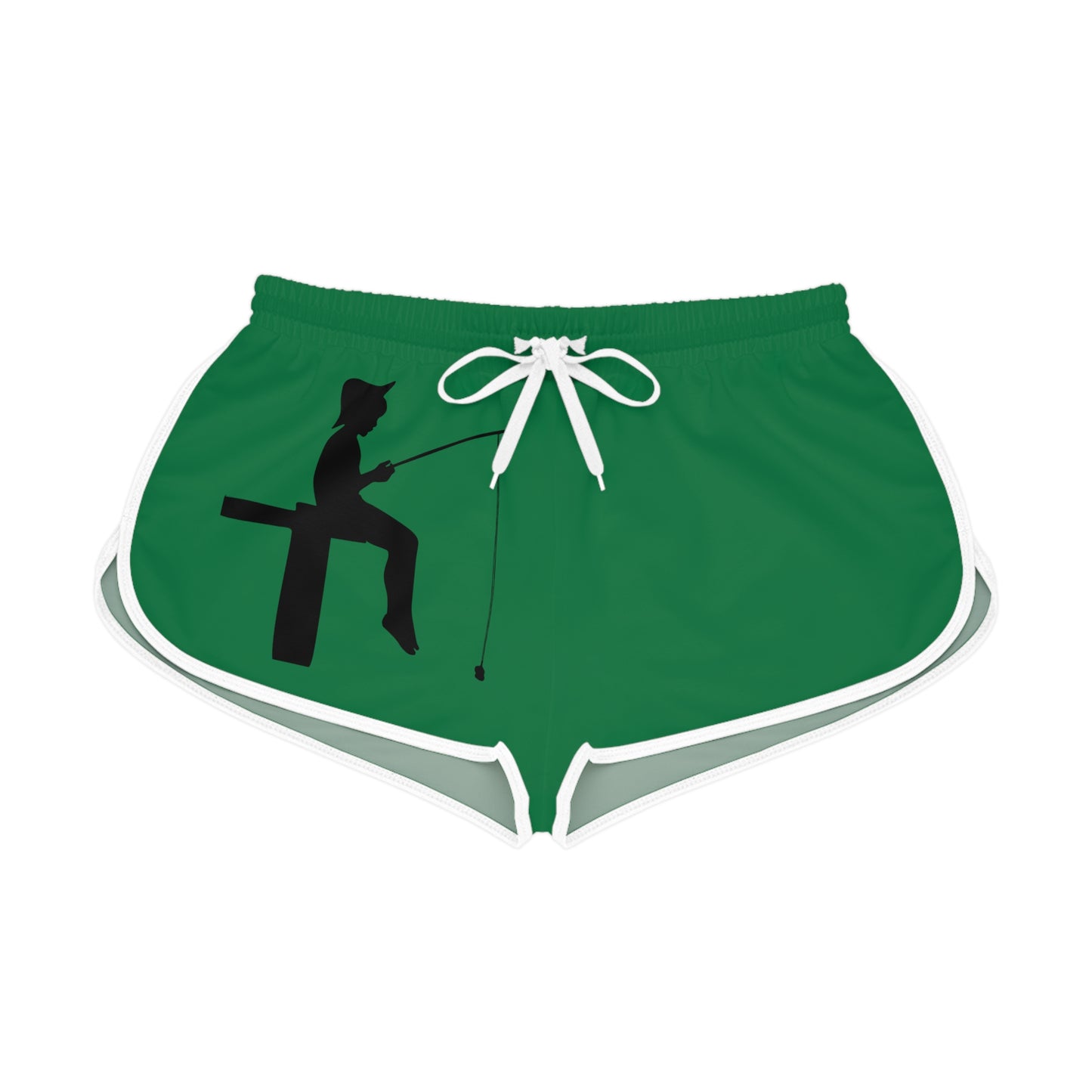 Women's Relaxed Shorts: Fishing Dark Green