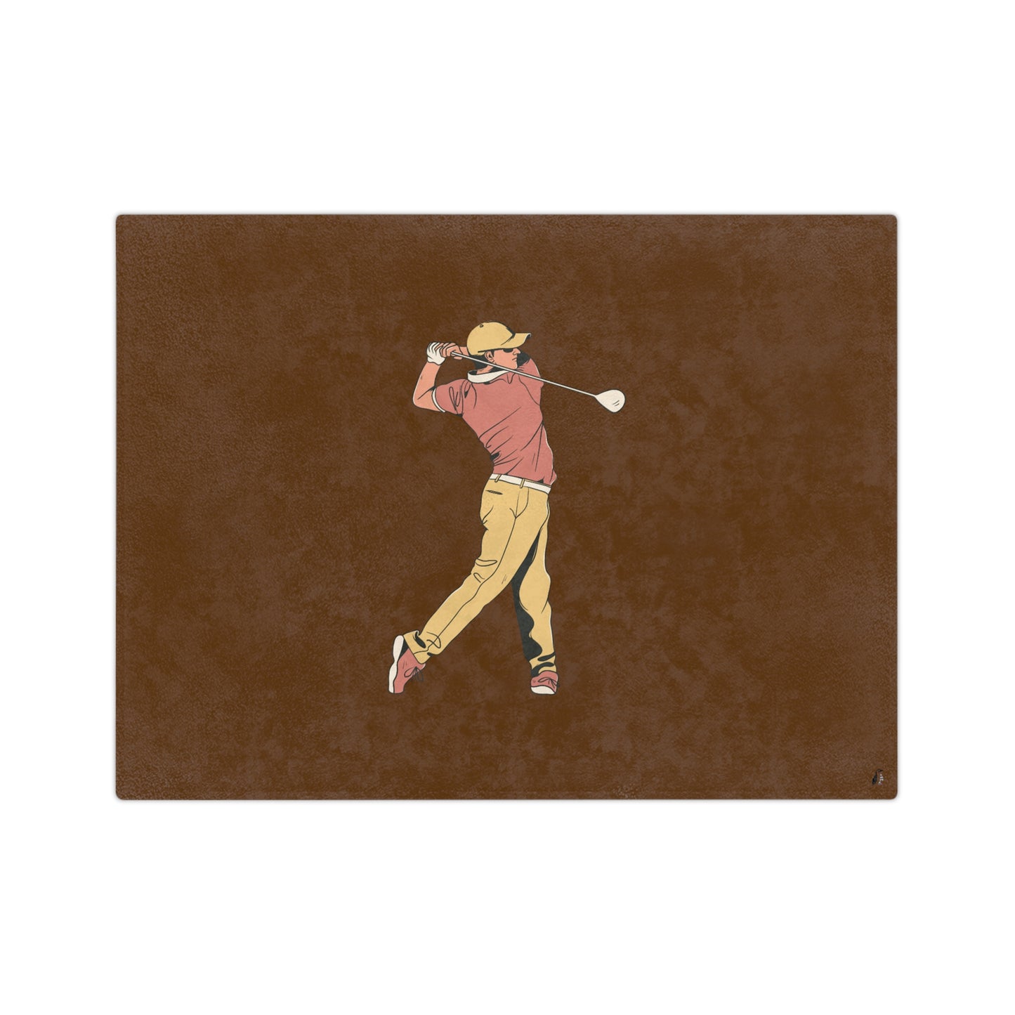 Velveteen Minky Blanket: Golf Brown