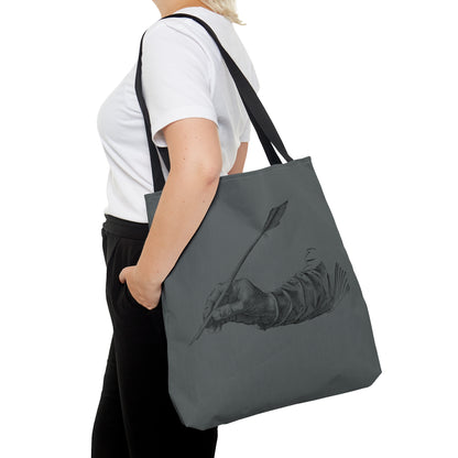 Tote Bag: Writing Dark Grey