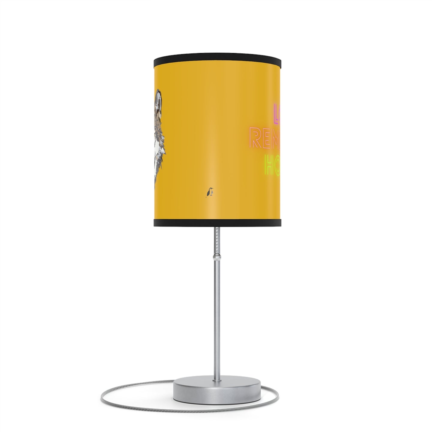 Lamp on a Stand, US|CA plug: Wolves Yellow