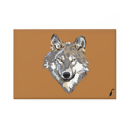 Button Magnet, Rectangle (1 & 10 pcs): Wolves Lite Brown