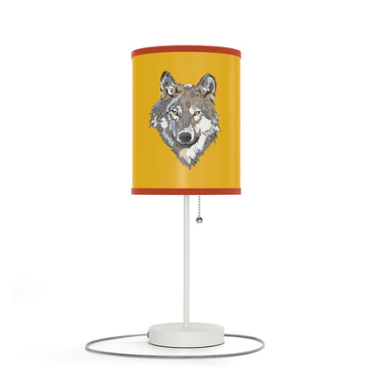 Lamp on a Stand, US|CA plug: Wolves Yellow