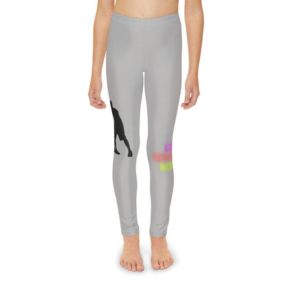 Youth Full-Length Leggings: Basketball Lite Grey