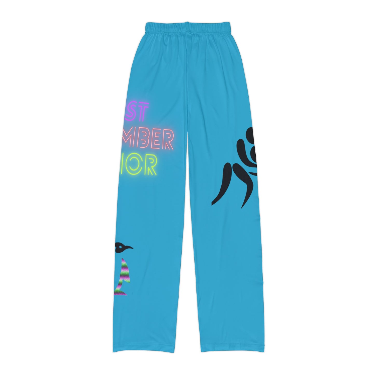 Kids Pajama Pants: Wrestling Turquoise