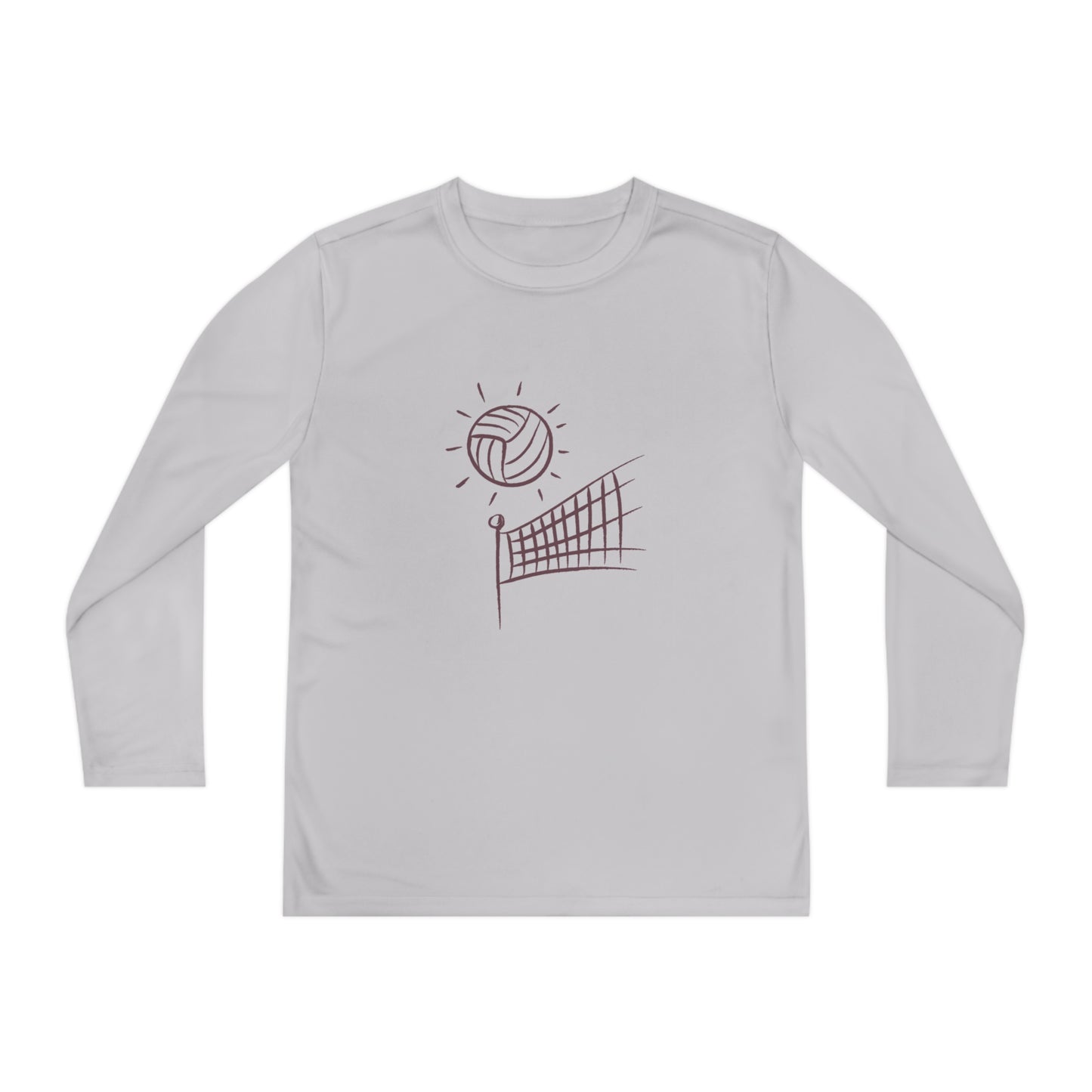 Youth Long Sleeve Competitor Tee: Volleyball