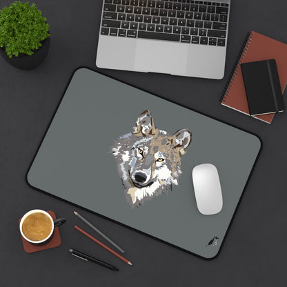 Desk Mat: Wolves Dark Grey