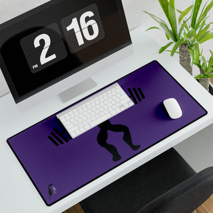 Desk Mats: Weightlifting Purple