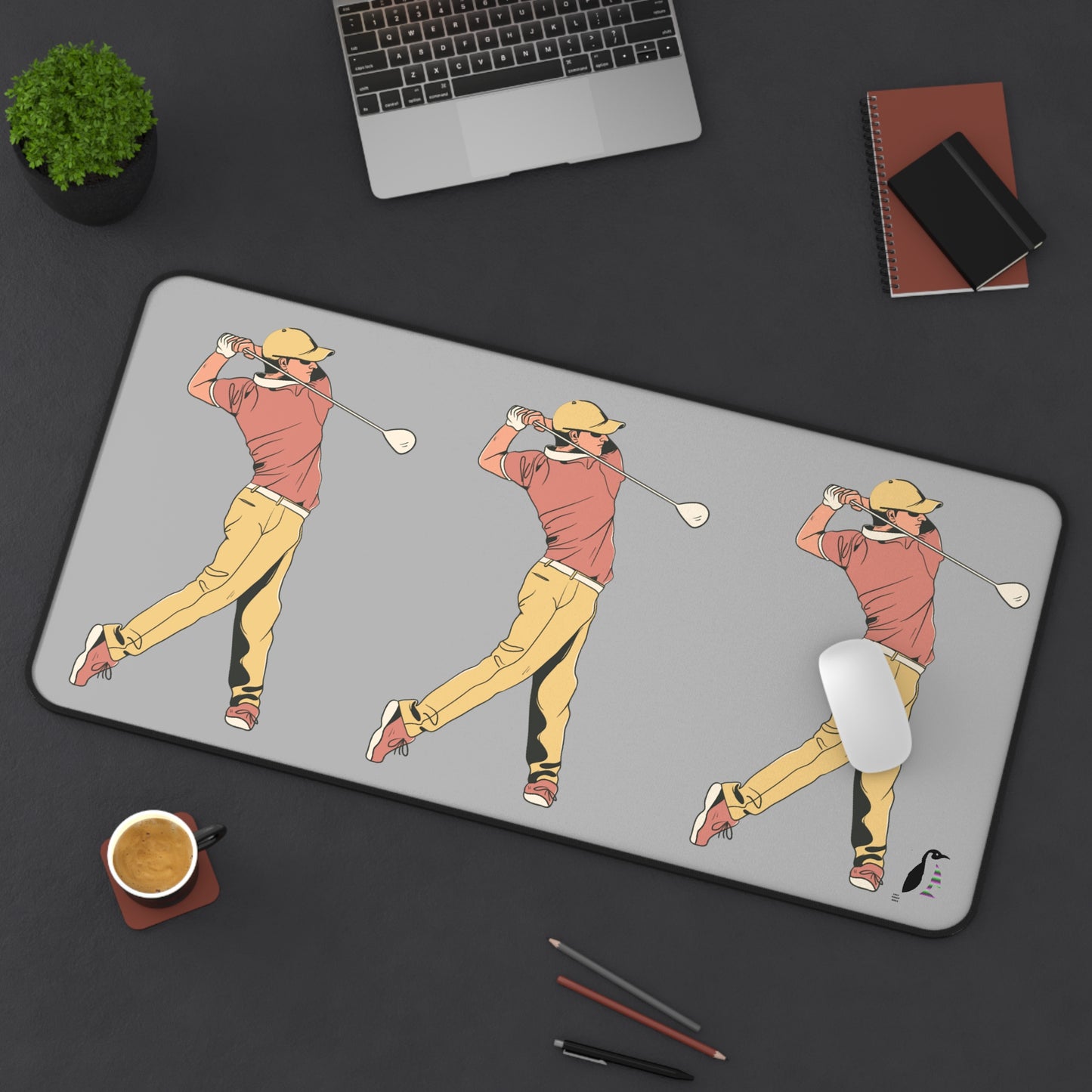 Desk Mat: Golf Lite Grey