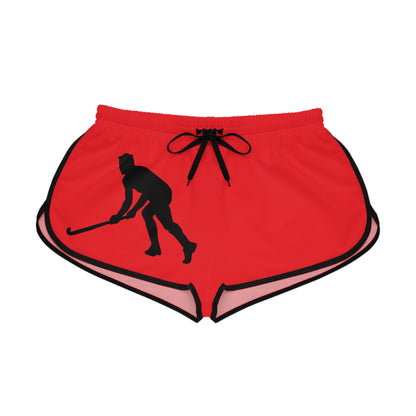 Women's Relaxed Shorts: Hockey Red