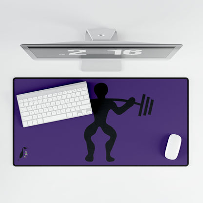 Desk Mats: Weightlifting Purple