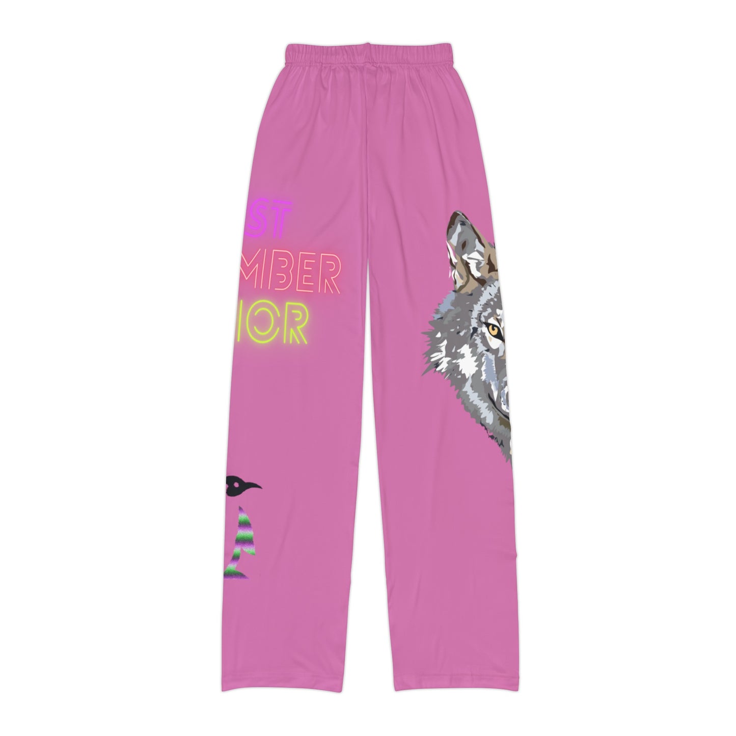 Kids Pajama Pants: Wolves Lite Pink