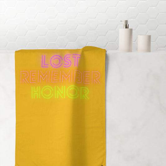 Mink-Cotton Towel: Lost Remember Honor Yellow