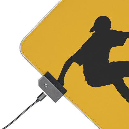 LED Gaming Mouse Pad: Skateboarding Yellow