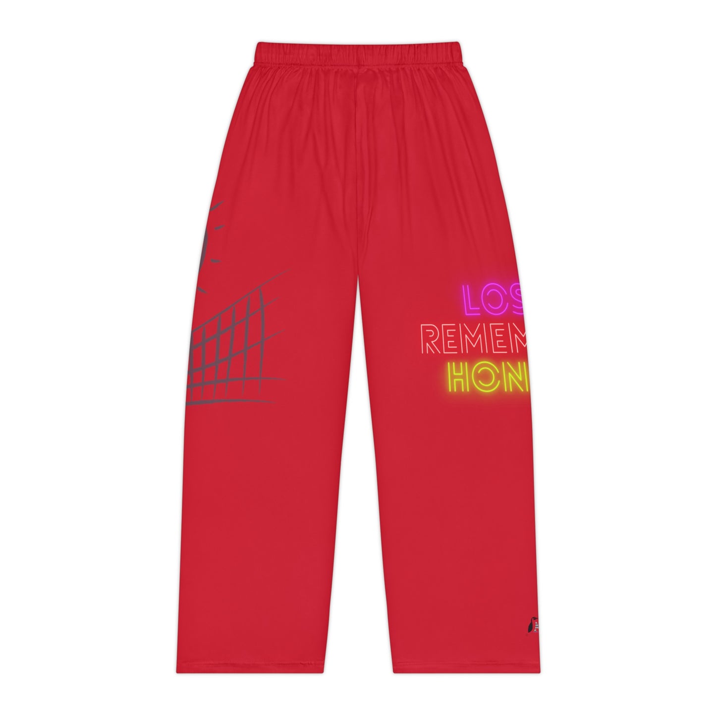 Women's Pajama Pants: Volleyball Dark Red