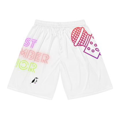 Basketball Shorts: Music White