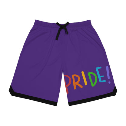 Basketball Rib Shorts: LGBTQ Pride Purple