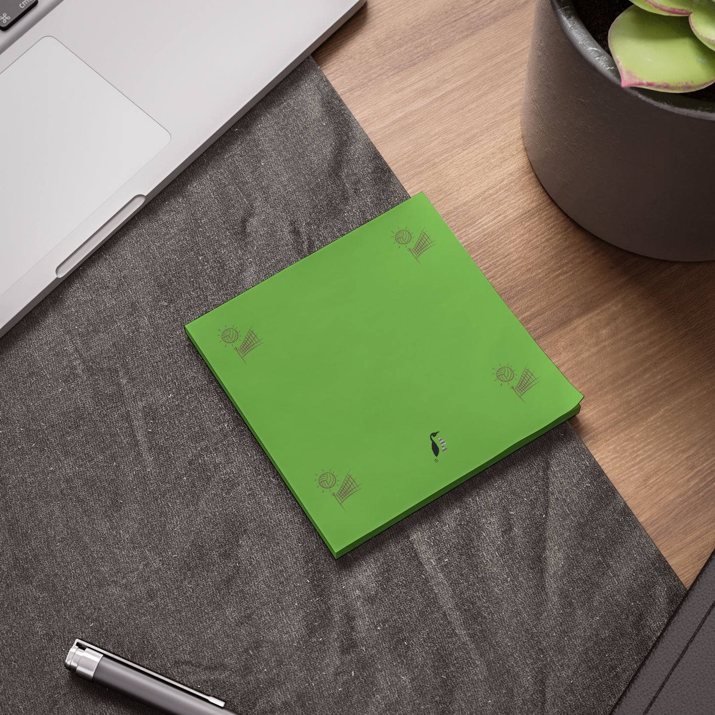 Post-it® Note Pads: Volleyball Green