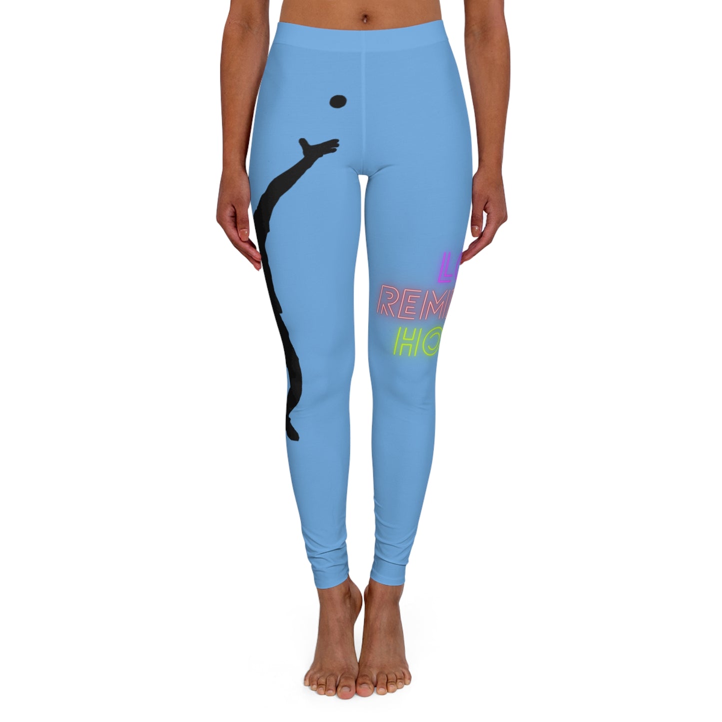 Women's Spandex Leggings: Tennis Lite Blue