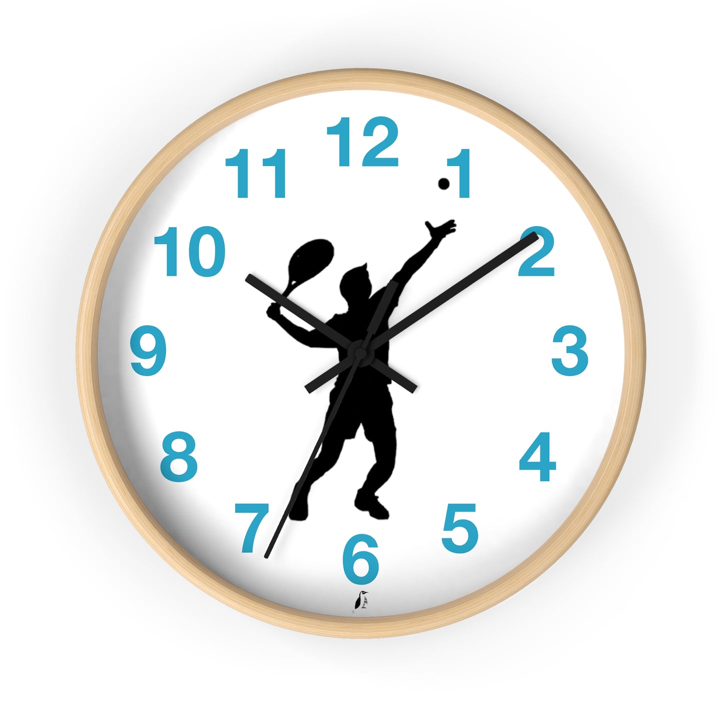 Wall clock: Tennis Turquoise