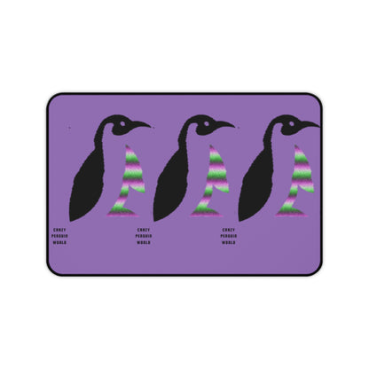 Desk Mat: Crazy Penguin World Logo Lite Purple