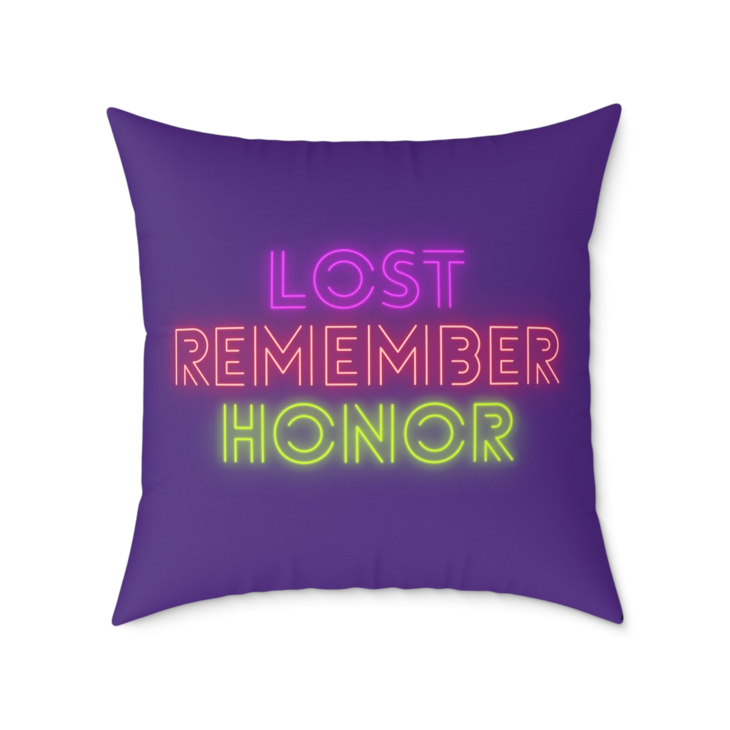 Spun Polyester Pillow: Dragons Purple