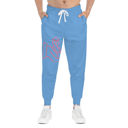 Athletic Joggers: Fight Cancer Lite Blue