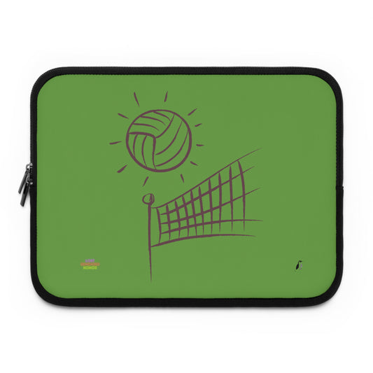 Laptop Sleeve: Volleyball Green