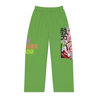 Women's Pajama Pants: Dragons Green