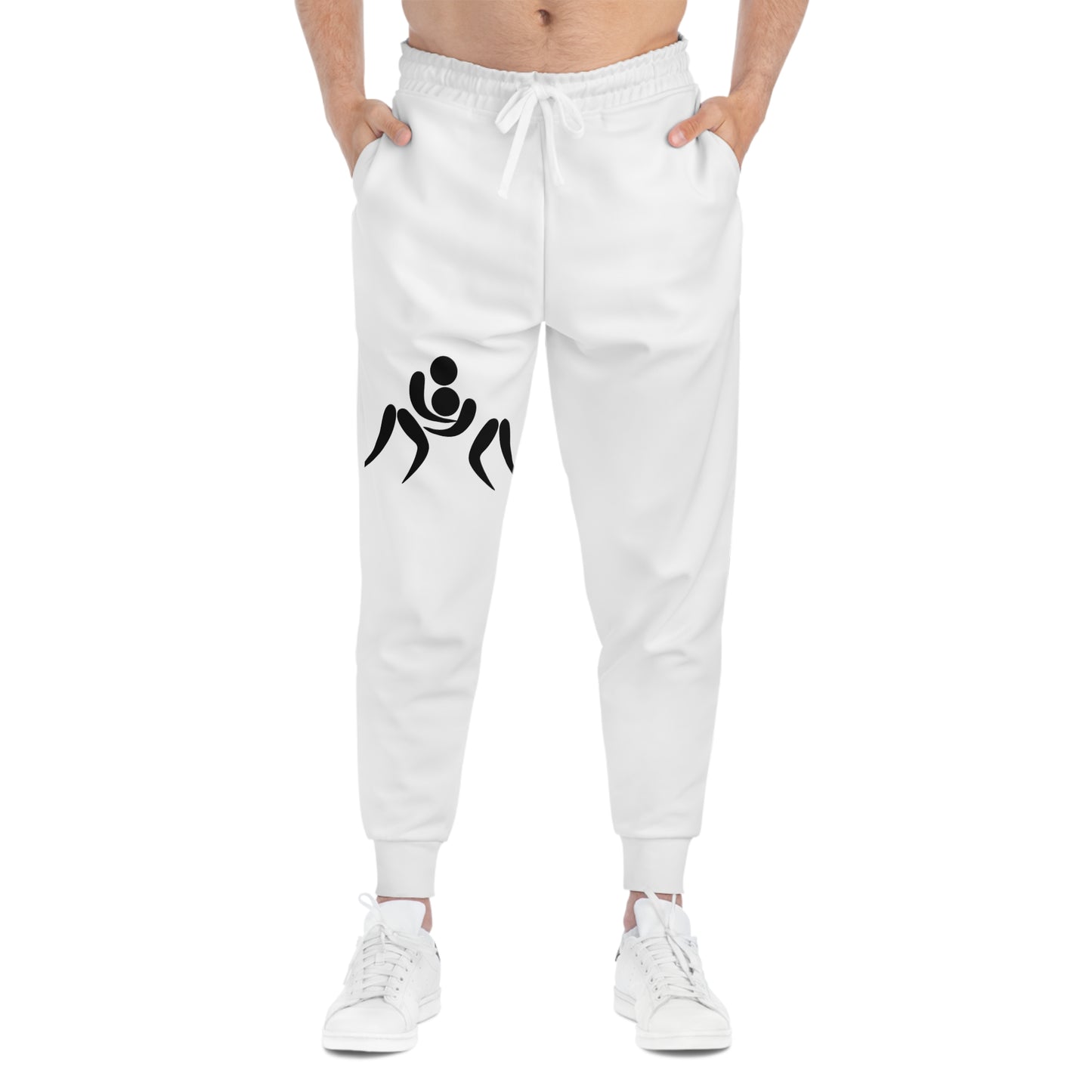 Athletic Joggers: Wrestling White