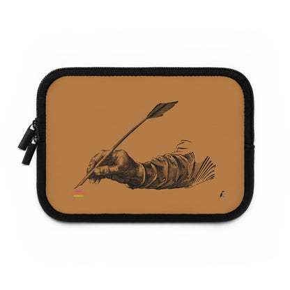 Laptop Sleeve: Writing Lite Brown