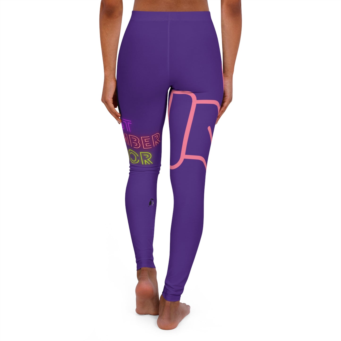 Women's Spandex Leggings: Fight Cancer Purple