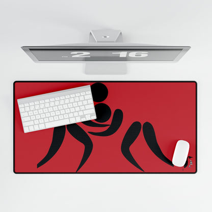 Desk Mats: Wrestling Dark Red