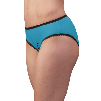 Women's Briefs: Music Turquoise