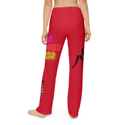 Kids Pajama Pants: Wrestling Dark Red