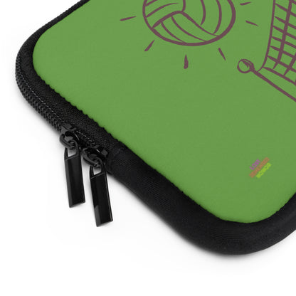 Laptop Sleeve: Volleyball Green