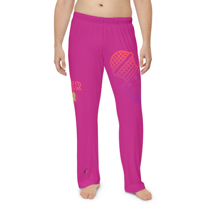 Men's Pajama Pants: Music Pink