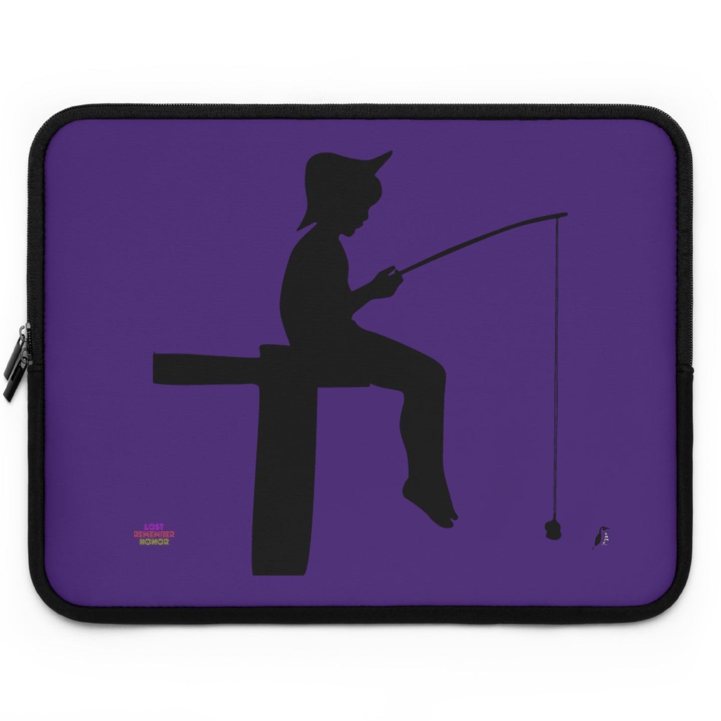 Laptop Sleeve: Fishing Purple