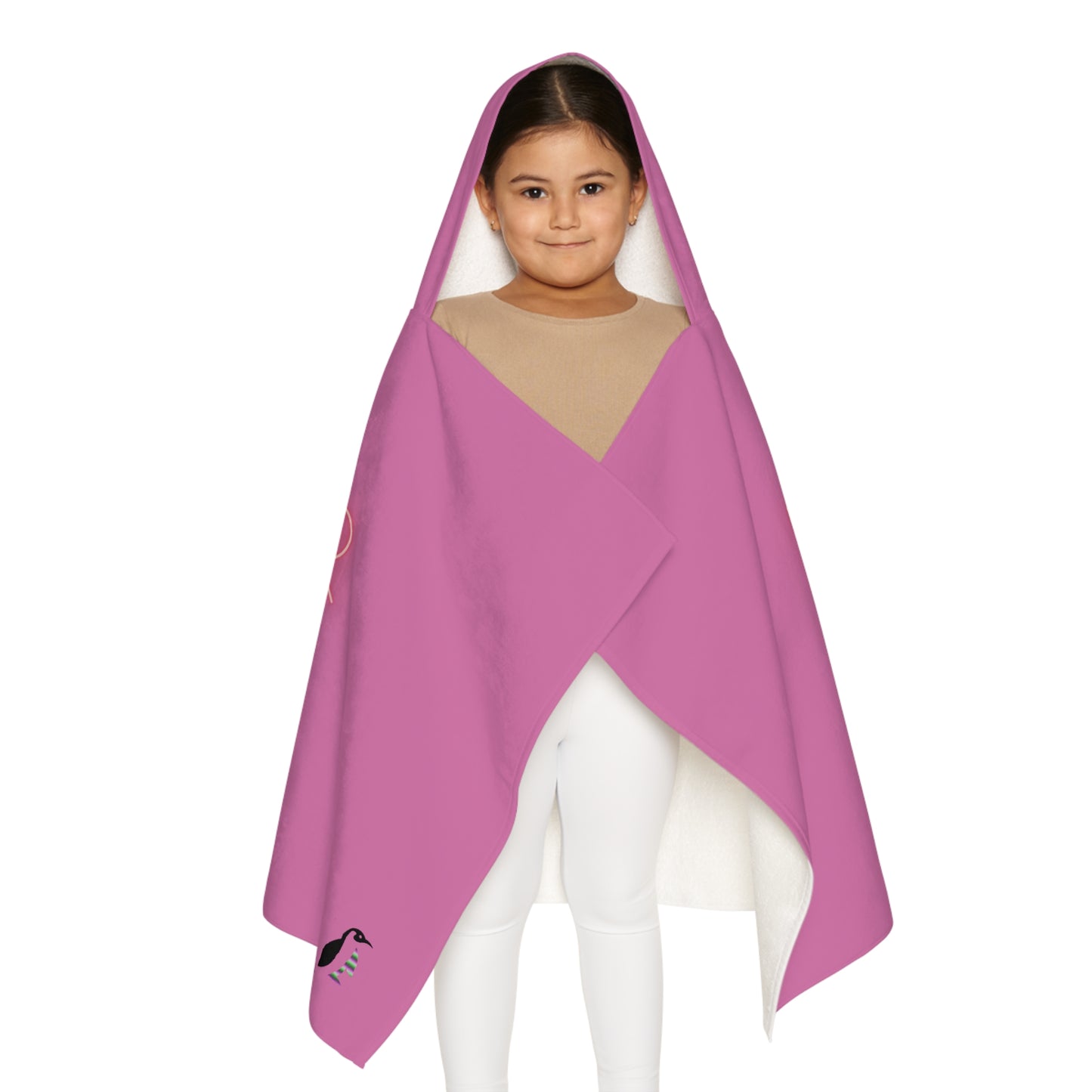 Youth Hooded Towel: Lost Remember Honor Lite Pink