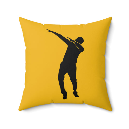 Spun Polyester Square Pillow: Dance Yellow
