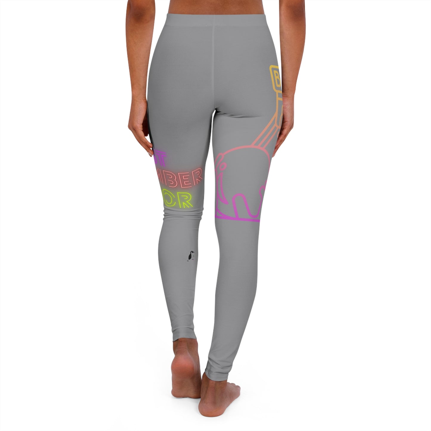 Women's Spandex Leggings: Bowling Grey