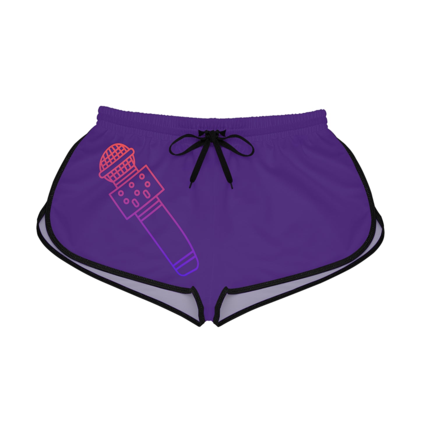 Women's Relaxed Shorts: Music Purple