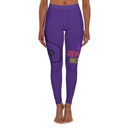 Women's Spandex Leggings: Football Purple