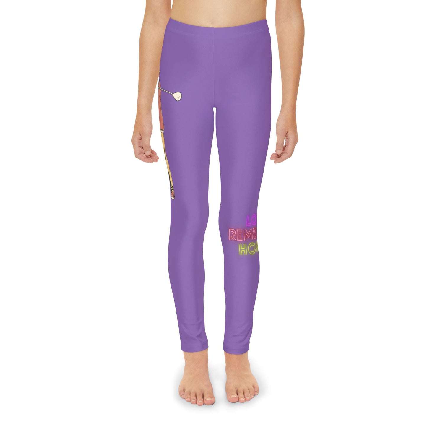 Youth Full-Length Leggings: Golf Lite Purple