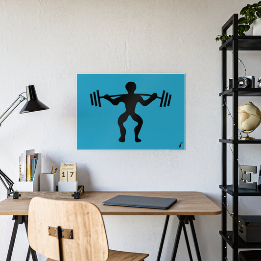 Gloss Posters: Weightlifting Turquoise