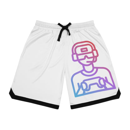 Basketball Rib Shorts: Gaming White