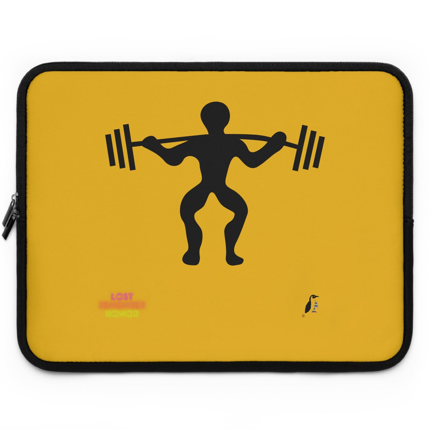 Laptop Sleeve: Weightlifting Yellow