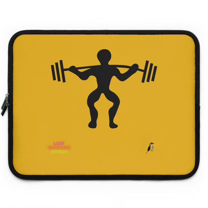 Laptop Sleeve: Weightlifting Yellow