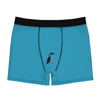 Men's Boxer Briefs: Wolves Turquoise